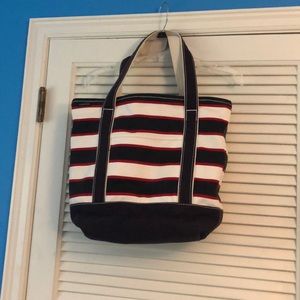 Lands end striped bag